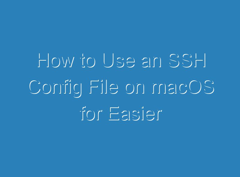 macos ssh config file